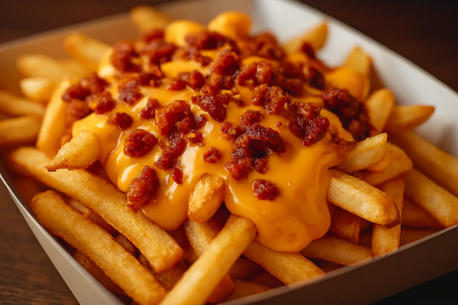 Batatas c/ Queijo e bacon